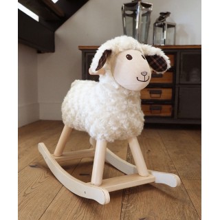 Bascule forme de mouton - Bascule en bois pour bébé